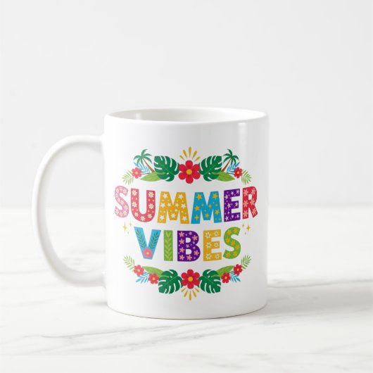 Summer Vibes Floral Design-54504 Hoodie Kaffeetasse (Links)