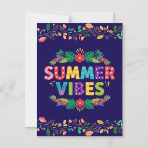Summer Vibes Floral Design-54504 Hoodie Postkarte