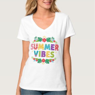Summer Vibes Floral Design-54504 Hoodie T-Shirt