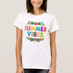 Summer Vibes Floral Design-54504 Hoodie T-Shirt