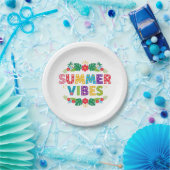 Summer Vibes Floral Design-54504 Pappteller (Party)