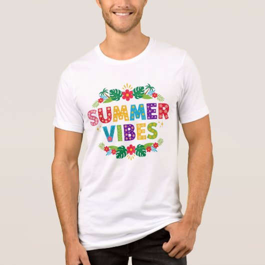 Summer Vibes Floral Design-54504 Tri-Blend Shirt (Vorderseite)