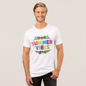 Summer Vibes Floral Design-54504 Tri-Blend Shirt (Vorderseite voll)