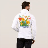Summer Vibes Floral with Butterflies-64534 Hoodie (Schwarz voll)