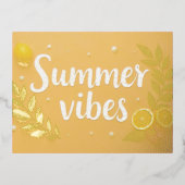 Summer Vibes Folien Feiertagspostkarte (Vorderseite)