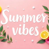 Summer Vibes Folien Feiertagspostkarte