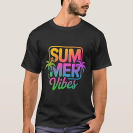 Summer Vibes Fun Retro Beach Vibe Graphic T - Shir T-Shirt