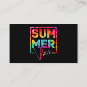 Summer Vibes Gefärbte Krawatte Hallo Sommerurlaub Visitenkarte