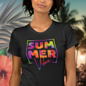 Summer Vibes Gefärbte Krawatte Sommerurlaub Sommer T-Shirt