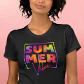 Summer Vibes Gefärbte Krawatte Sommerurlaub Sommer T-Shirt