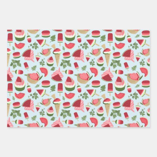 Summer Vibes Gift Wrap Geschenkpapier Set (Vorderseite 3)