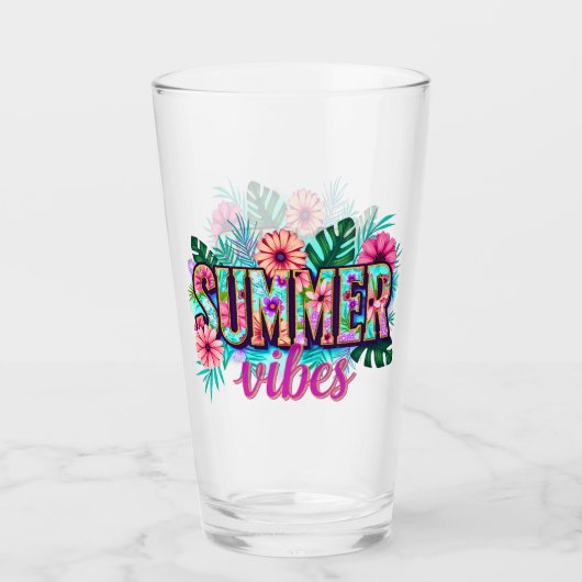 Summer Vibes Glas (Vorderseite)