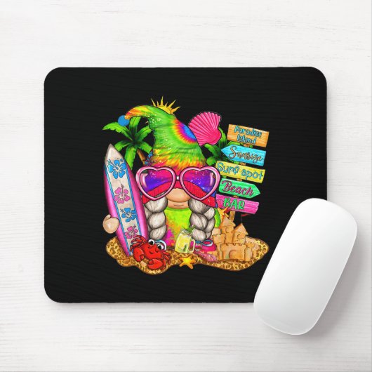Summer Vibes Gnomes Beach Party Cute Gnome Hello S Mousepad (Mit Mouse)