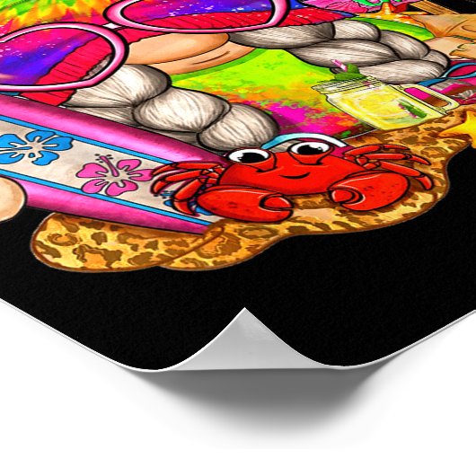 Summer Vibes Gnomes Beach Party Cute Gnome Hello S Poster (Ecke)