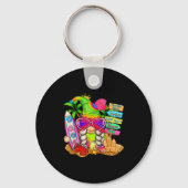 Summer Vibes Gnomes Beach Party Cute Gnome Hello S Schlüsselanhänger (Vorderseite)