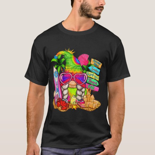 Summer Vibes Gnomes Beach Party Cute Gnome Hello S T-Shirt (Vorderseite)