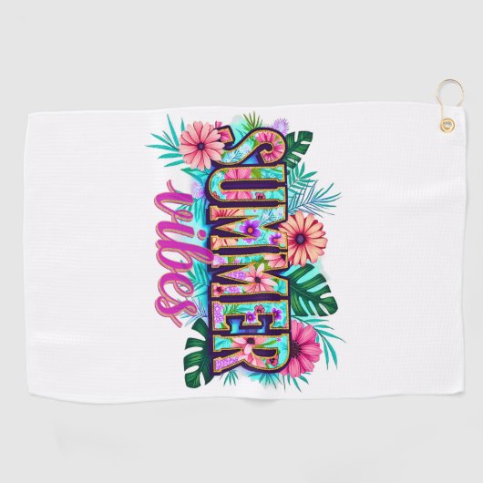 Summer Vibes Golfhandtuch (Horizontal)