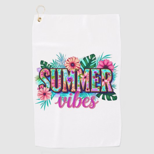 Summer Vibes Golfhandtuch (Vorderseite)