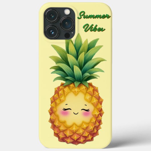 Summer Vibes Happy Pineapple Phone Case (Rückseite)