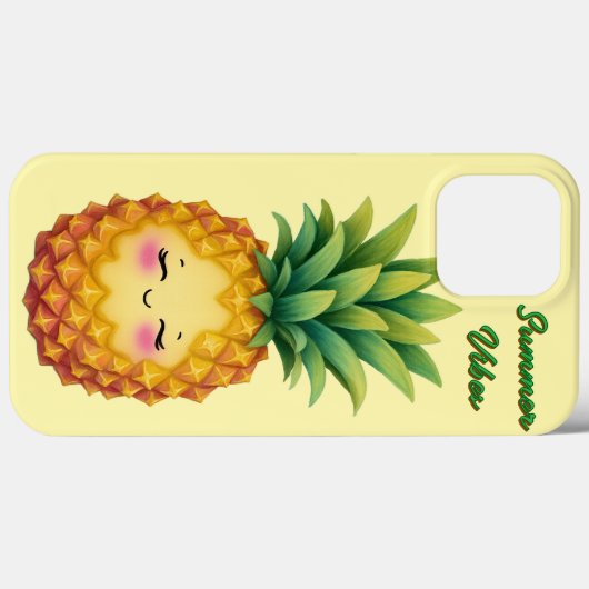 Summer Vibes Happy Pineapple Phone Case (Rückseite (Horizontal))