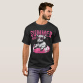 Summer Vibes Highland Cow Pool Float Beach T-Shirt (Vorne ganz)
