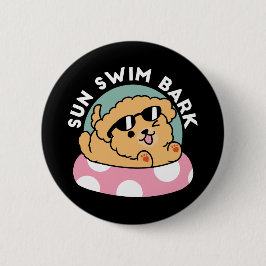 Summer Vibes Hund - Floating Welpe mit Sonnenbrill Button