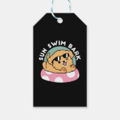 Summer Vibes Hund - Floating Welpe mit Sonnenbrill Geschenkanhänger (Vorderseite)