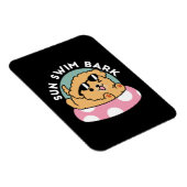 Summer Vibes Hund - Floating Welpe mit Sonnenbrill Magnet (Rechte Seite)