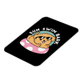 Summer Vibes Hund - Floating Welpe mit Sonnenbrill Magnet (Linke Seite)