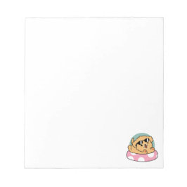 Summer Vibes Hund - Floating Welpe mit Sonnenbrill Notizblock