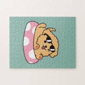 Summer Vibes Hund - Floating Welpe mit Sonnenbrill Puzzle (Horizontal)