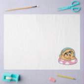 Summer Vibes Hund - Floating Welpe mit Sonnenbrill Seidenpapier (Basteln)