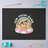 Summer Vibes Hund - Floating Welpe mit Sonnenbrill Seidenpapier (Basteln)