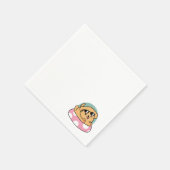 Summer Vibes Hund - Floating Welpe mit Sonnenbrill Serviette (Ecke)