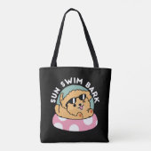 Summer Vibes Hund - Floating Welpe mit Sonnenbrill Tasche (Rückseite)