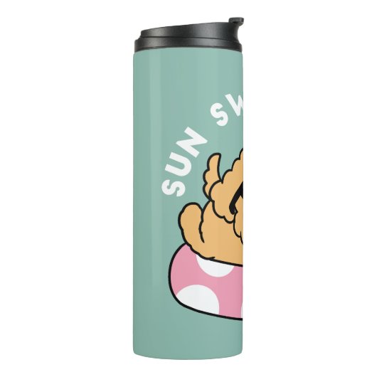 Summer Vibes Hund - Floating Welpe mit Sonnenbrill Thermosbecher (Nach links gedreht)