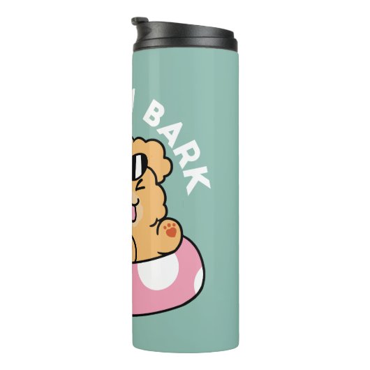 Summer Vibes Hund - Floating Welpe mit Sonnenbrill Thermosbecher (Nach rechts gedreht)