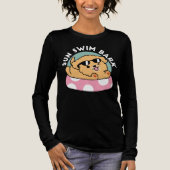 Summer Vibes Hund - Floating Welpe mit Sonnenbrill Tri-Blend Shirt (Vorderseite)