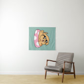 Summer Vibes Hund - Floating Welpe mit Sonnenbrill Wandteppich (Beispiel (Horizontal))