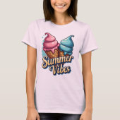 Summer Vibes Ice Cream Graphic T - Shirt (Vorderseite)