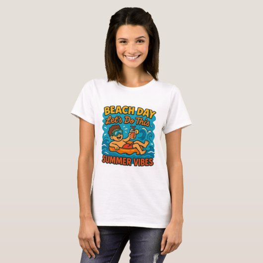 Summer Vibes Illustration T-Shirt (Vorne ganz)
