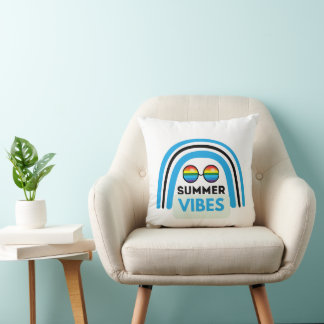 Summer Vibes Illustration Typografie Kissen