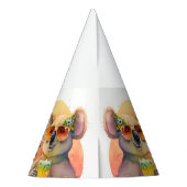 Summer Vibes Koala - Geburtstagsparty Hat Partyhütchen (Rückseite)