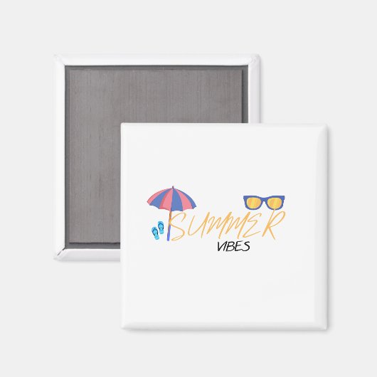 Summer Vibes Magnet (Vorderseite/Rückseite)
