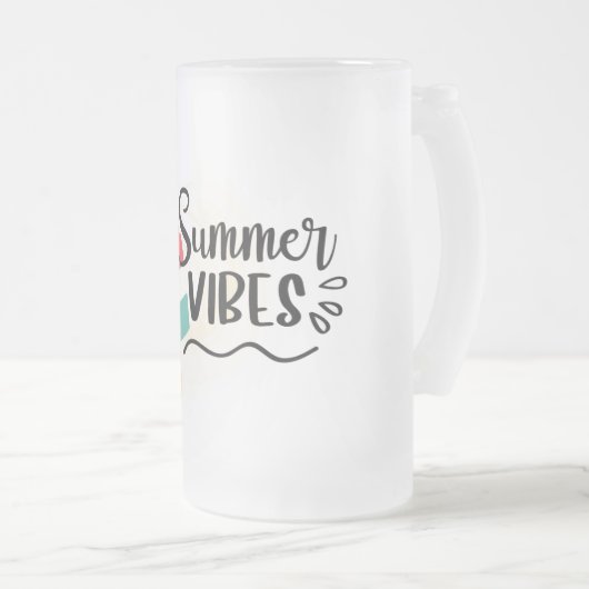 Summer Vibes Mattglas Bierglas (VorderseiteRechts)