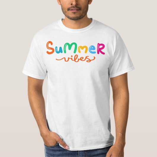 Summer Vibes Men White T-Shirt (Vorderseite)