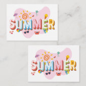 Summer Vibes Mitteilungskarte (Vorne/Hinten)