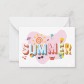 Summer Vibes Mitteilungskarte (Rückseite)