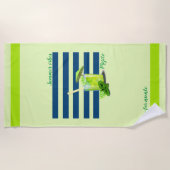 "Summer Vibes" Mojito Beach Handtuch (Vorderseite)