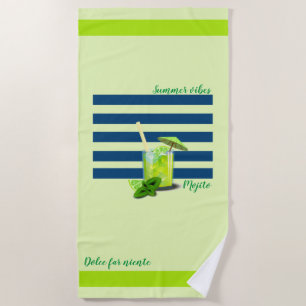 "Summer Vibes" Mojito Beach Handtuch